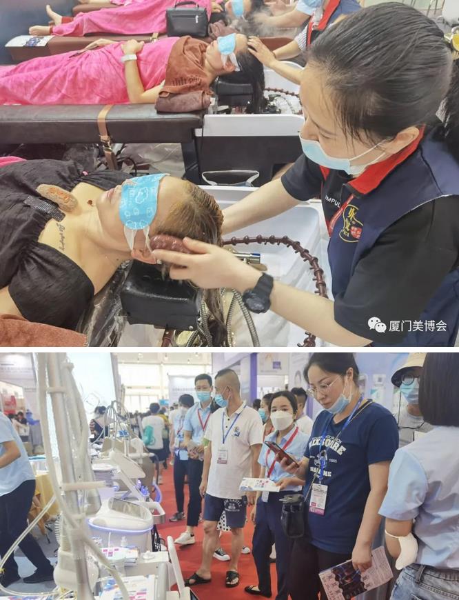 隨著市場愛美需求提高，高端美容儀器展區(qū)人氣明顯增高